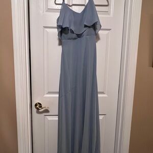 Chic One Shoulder Blue Dress